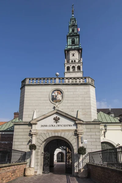 Tschenstochau Polen März 2020 Eingangstor Zum Heiligtum Der Gottesmutter Jasna — Stockfoto