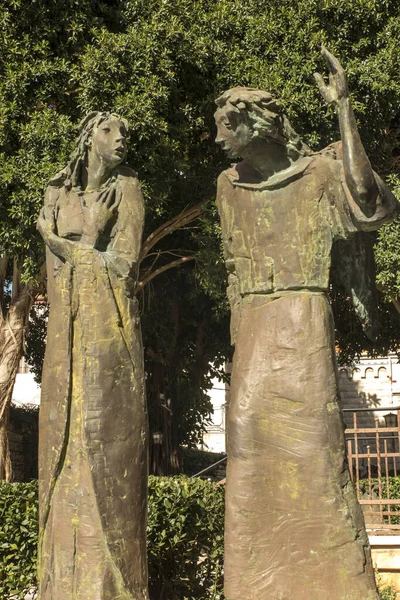 Nazareth Israel January 2020 Monument Immediate Vicinity Basilica Annunciation Nazareth — Stock Photo, Image