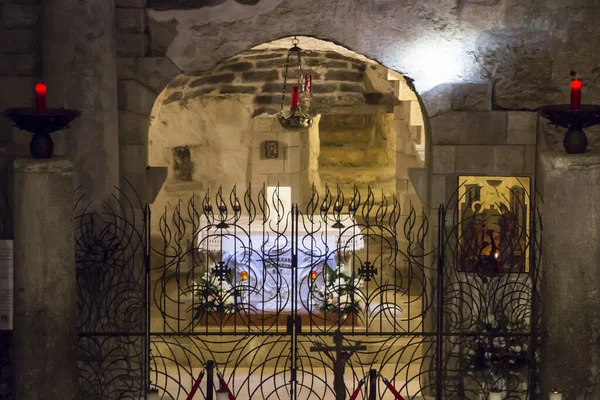 Nazareth Israel January 2020 Lower Chapel Altar Basilica Annunciation Nazareth — Stock Photo, Image