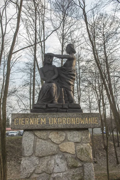 Lesniow Zarki Poland March 2019 Rosary Mysteries Surrounded Sanctuary Mother — Stock Photo, Image