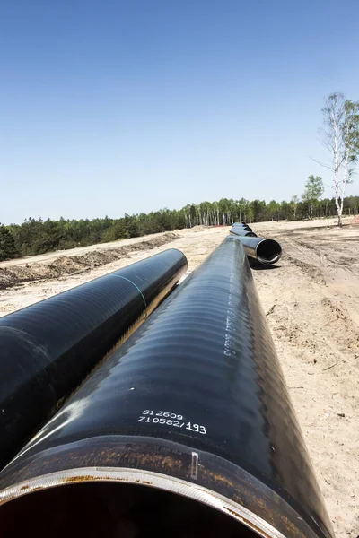 Construction Pipeline Liquefied Natural Gas Lng Terminal Swinoujscie Poland Silesia — Stock Photo, Image