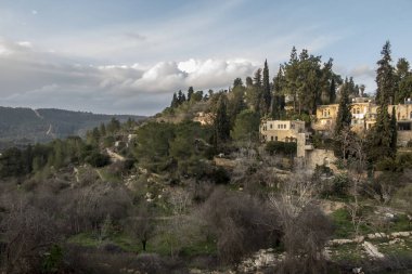Ein Kerem köyü, ziyaret kilisesinden, Kudüs 'ten, İsrail' den