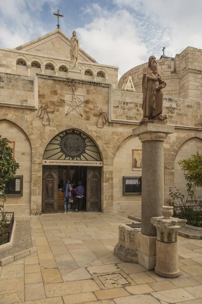Вифлеем Палестина Января 2020 Года Город Вифлеем Церковь Екатерины Рядом — стоковое фото