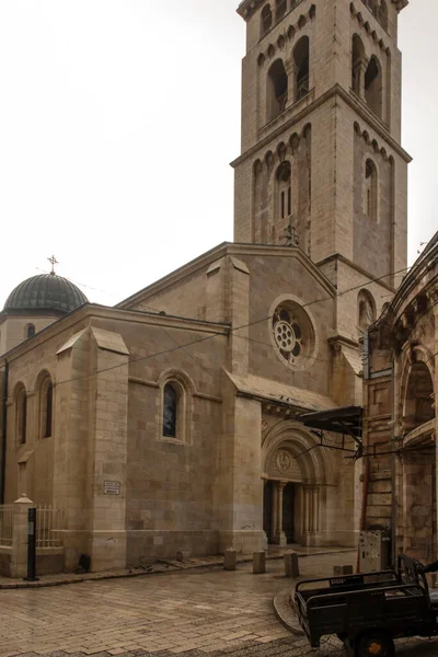 Gamla Stan Jerusalem Christian Quarter Tom Gata Och Torg Morgonen — Stockfoto