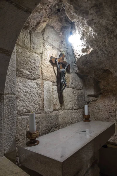 Bethlehem Palestine Janvier 2020 Grottes Sous Basilique Nativité Bethléem Autel — Photo