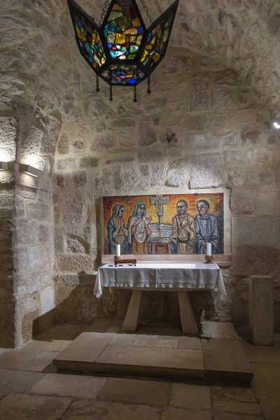 Bethlehem Palestina Janeiro 2020 Caves Basilica Nativity Bethlehem Altar Pedra — Fotografia de Stock