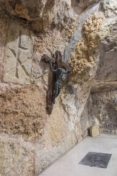 Bethlehem Palestina Janeiro 2020 Caves Basilica Nativity Bethlehem Cruz Gruta — Fotografia de Stock