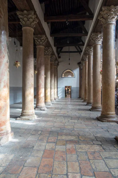 Bethlehem Palestine Janeiro 2020 Corredor Átrio Basílica Natividade Belém Palestina — Fotografia de Stock