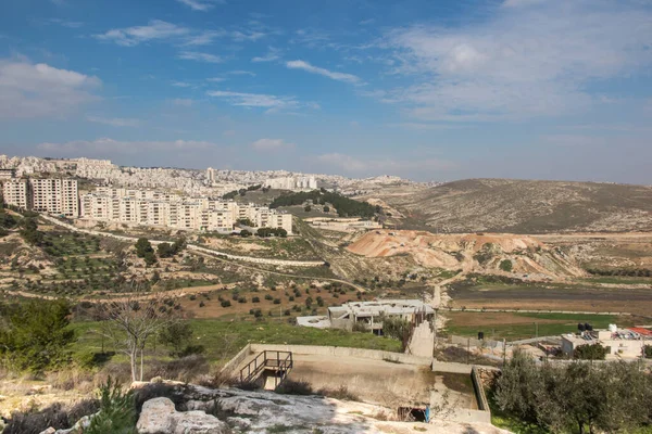 Panorama Pastýřského Pole Beit Sahour Východně Betléma Palestinská Území — Stock fotografie