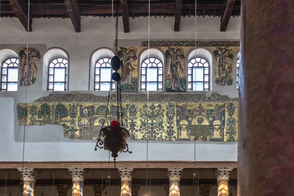 Belén Palestina Enero 2020 Fragmento Del Interior Renovado Basílica Natividad — Foto de Stock