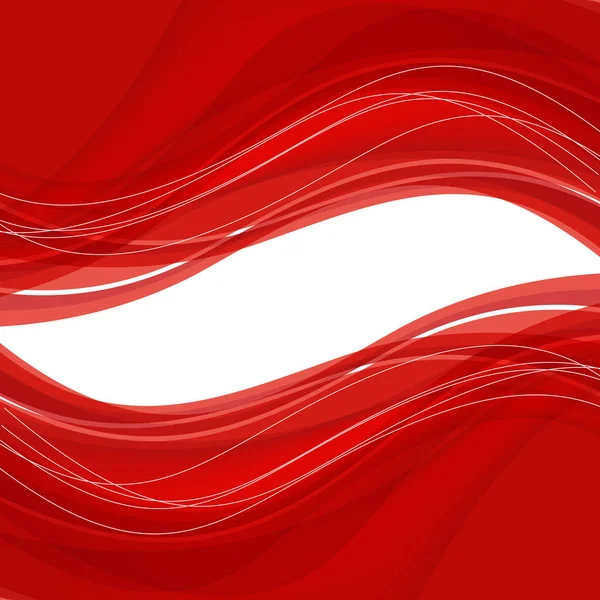 Абстрактный красный фон с волной. Векторная иллюстрация Стоковый вектор