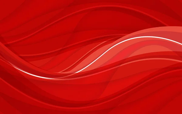 Abstract red background with wave. Vector illustration — Stock Vector