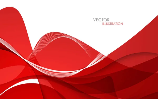 Fondo rojo abstracto. Ilustración vectorial — Vector de stock