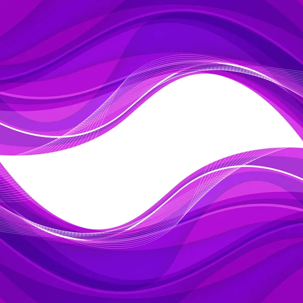 Fondo violeta abstracto con onda. Ilustración vectorial — Vector de stock