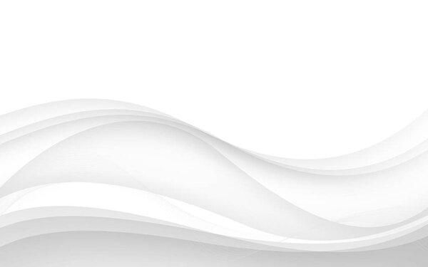 Abstract white waves - data stream concept. Vector illustration