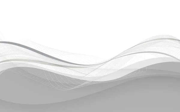 波と抽象的な灰色の背景。ベクトル図 — ストックベクタ