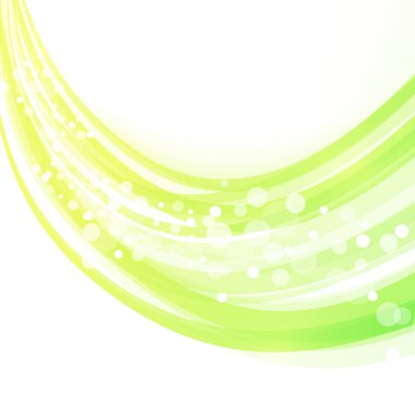 Soyut yeşil dalgalar - kavram veri akış. Vektör çizim