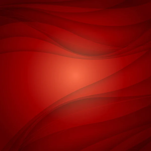 抽象的な赤い背景の波。ベクトル図 — ストックベクタ