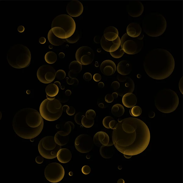 Goldene Kugeln Auf Schwarzem Hintergrund Vektor Clip Art Vektorgrafiken