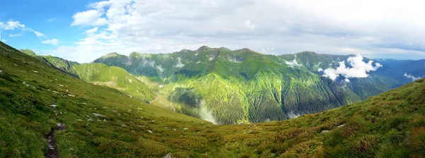 Panoramic view of Fagaras Mountain on summer — Stock Photo, Image