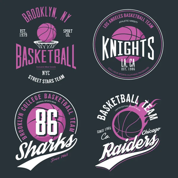 Basketball ball ou sport jeu t-shirt design — Image vectorielle