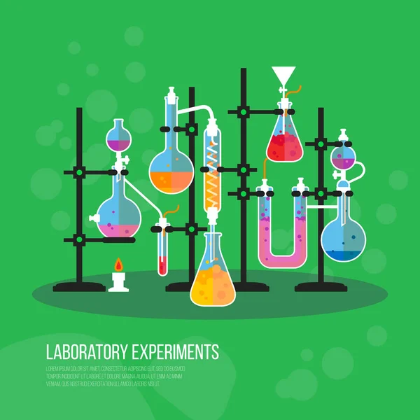 Science or chemistry lab or laboratory — Stock Vector
