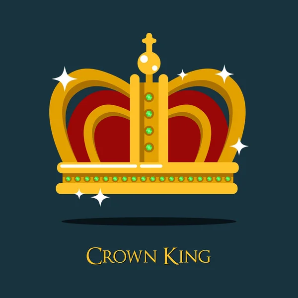 Rei real ou rainha coroa, ícone tiara papa —  Vetores de Stock