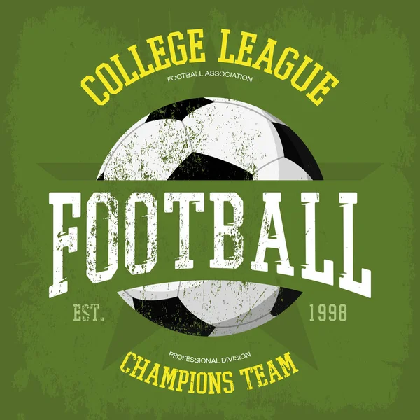 Logo pour t-shirt football ou football — Image vectorielle