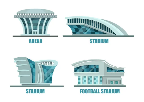 Estadio deportivo de fútbol o fútbol, campo . — Archivo Imágenes Vectoriales