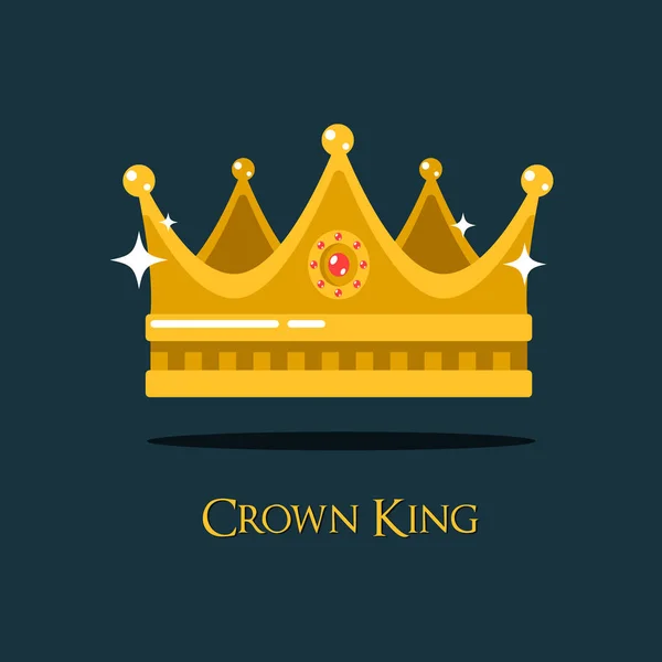 Középkori queen korona, király frizura — Stock Vector