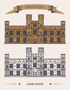 İngiliz Leeds Kalesi, saray cephe dış görünümü