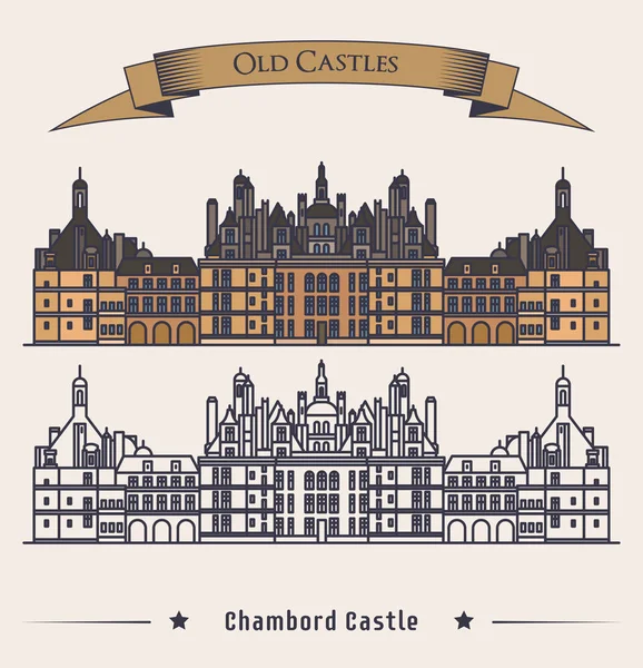 Fransızca Chateau Chambord kale bina.