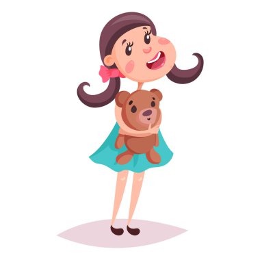 Kız ya da çocuk, çocuk ya da oyuncak ayı ile kız öğrenci