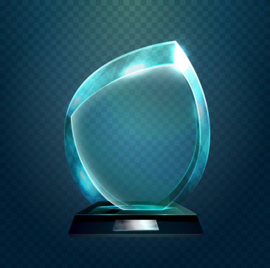 Spor kupa veya şeffaf başarı işareti