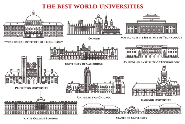 隔離された大学や研究所、大学のセット — ストックベクタ