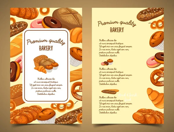 Banner with bakery food or pastry banner — Stock Vector