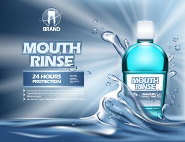 3D gargara şişe veya gerçekçi 3d konteyner