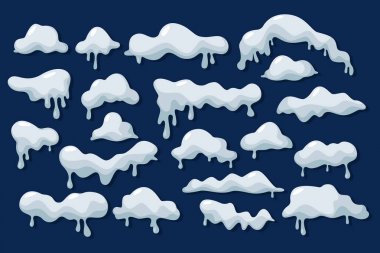 Icicle'ı damlama ile izole buz gibi kar ayarla