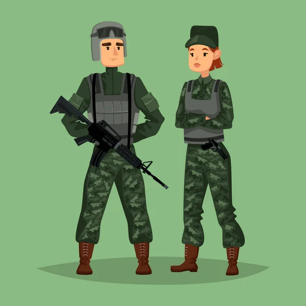 Soldats militaires, forces spéciales — Image vectorielle