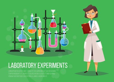 Kadın ya da erkek yakınındaki cam şişeler, test tüpleri