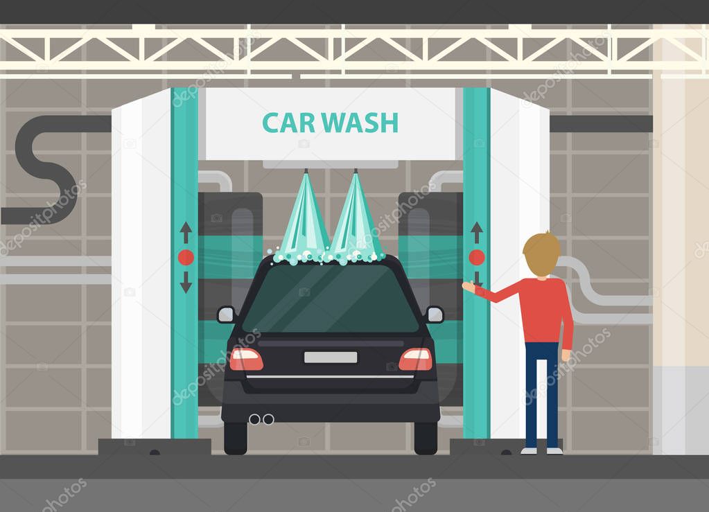 Car wash center full and self service facilities