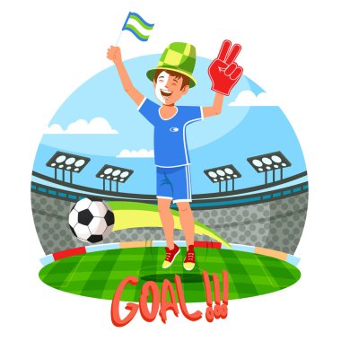 Futbol ya da futbol alan gol kutluyor fan ile