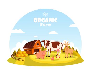 Sığır ve çiftlik hayvanları çiftlik paddock adlı