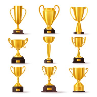 Golden cup award, champion winner trophy prize