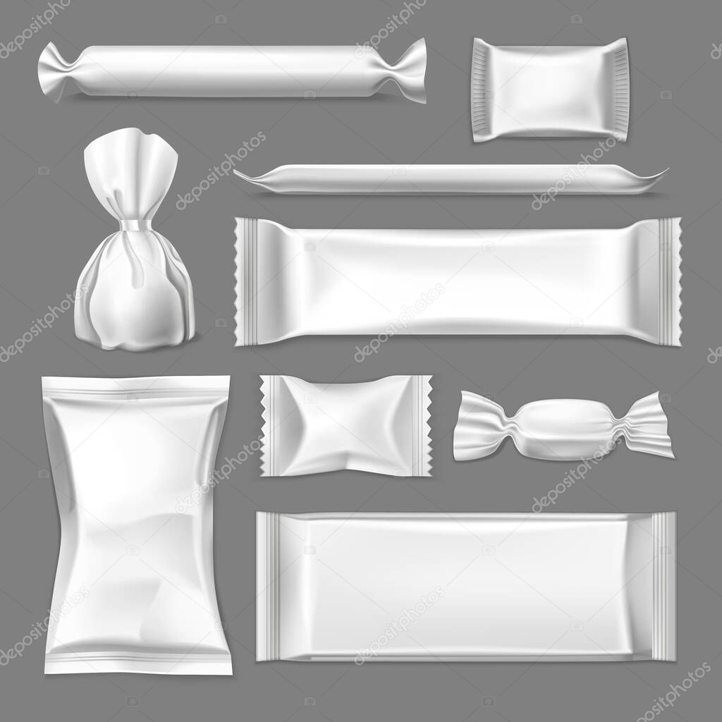 Set of isolated wrapper for confectionary products