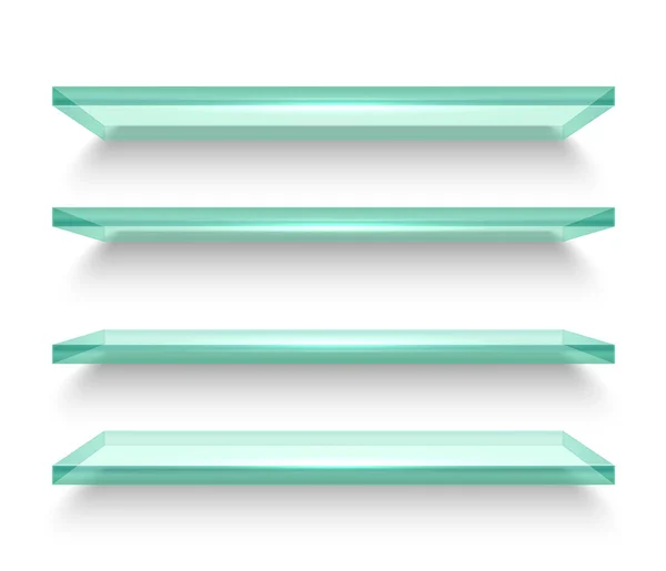 Реалістичні горизонтальні вікна або полиці, полки — стоковий вектор