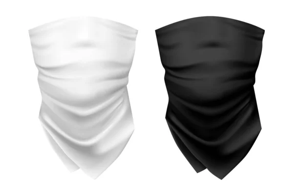 Blank wear for neck or set of realistic shawl — Wektor stockowy