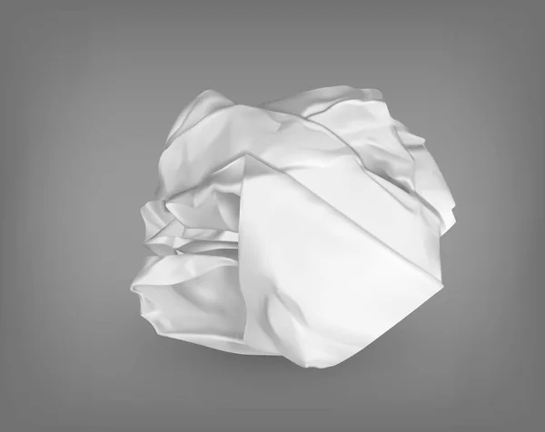 Wrinkled or crumpled garbage paper or trash ball — ストックベクタ