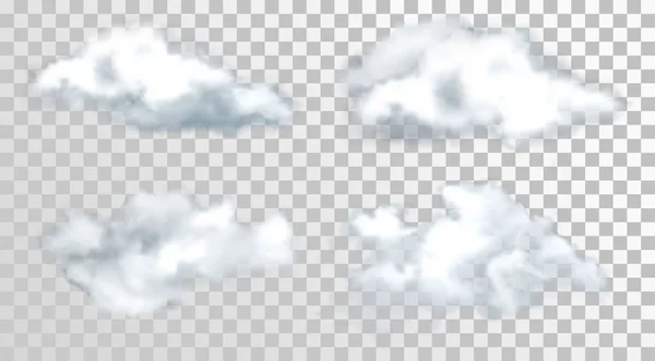 Sky or heaven clouds isolated on transparent — Stock vektor