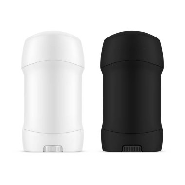 Siyah ve beyaz gerçekçi terleme önleyici, deodorant paketi